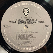 Barbara Carroll : Fresh From Broadway! The Hit Tunes Of "Hello, Dolly!" & "What Makes Sammy Run?" (LP, Album, Mono)