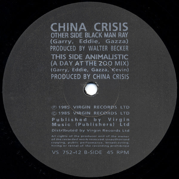 China Crisis : Black Man Ray (12", Ltd)