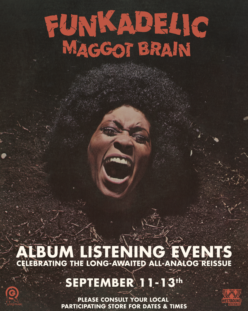 Funkadelic Maggot Brain Reissue Listening party 9/11 at 5pm, Sold Out Records in Englewood, CO