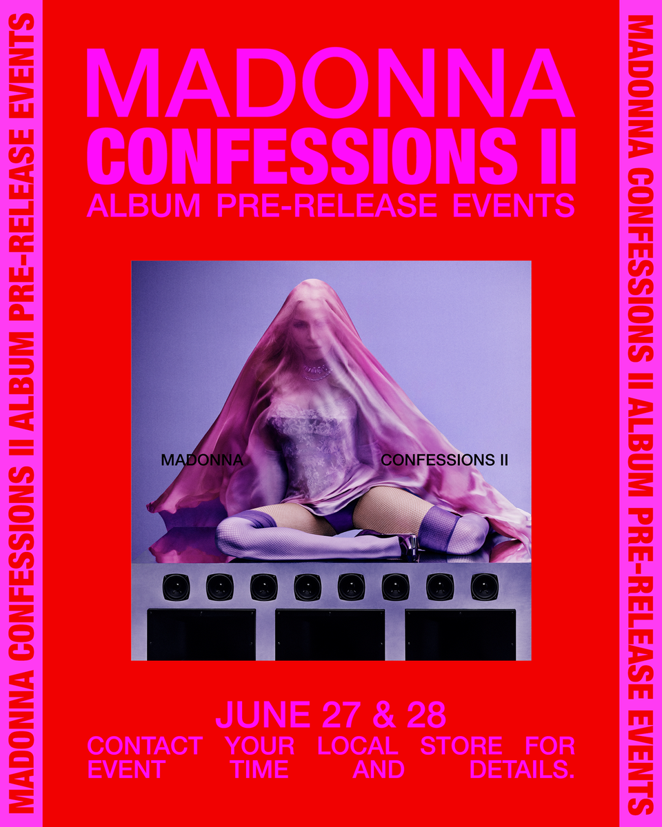 Madonna Early Listening Party on 6/27 at 5pm, Sold Out Records in Englewood, CO 💗