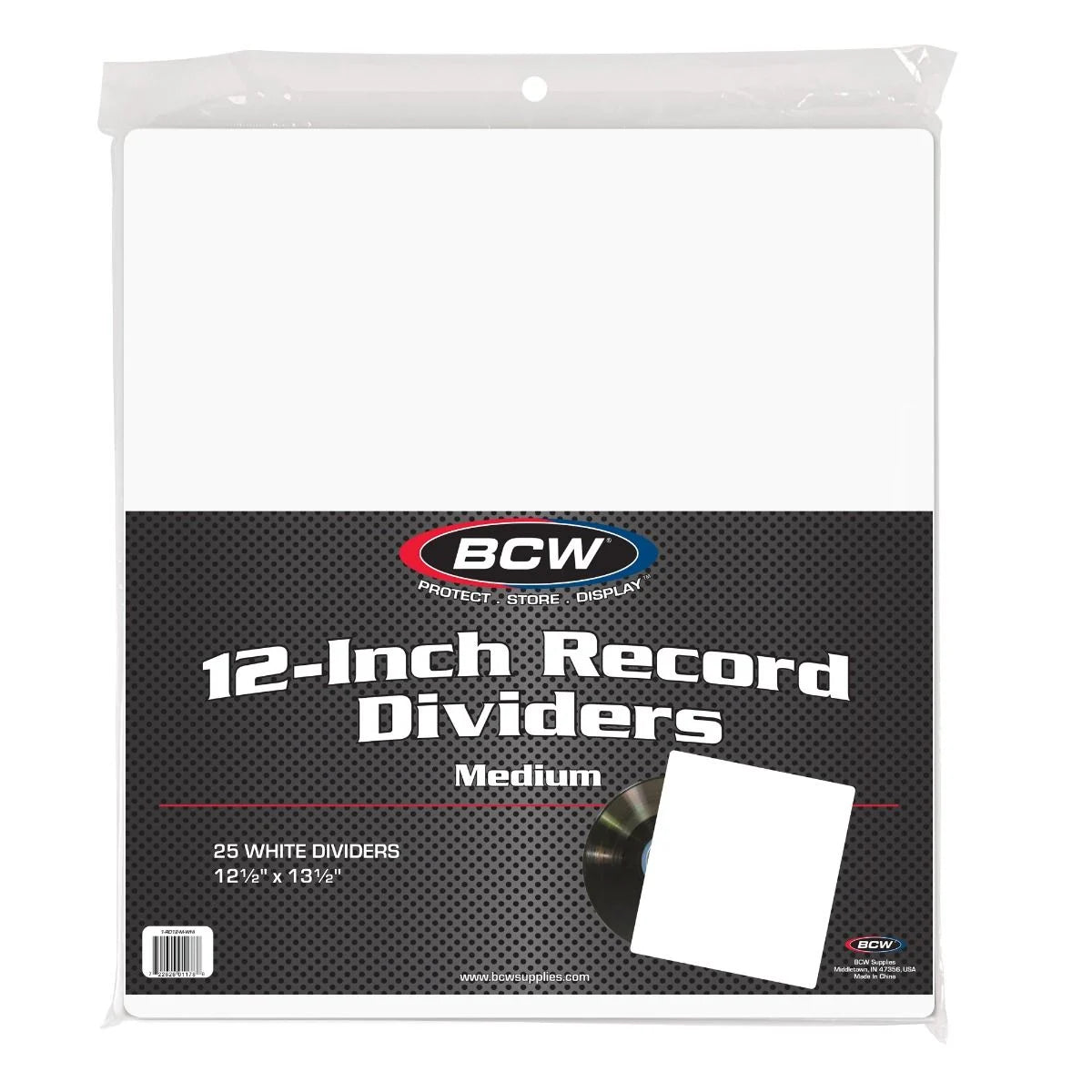 12-Inch Record Divider - Medium - White