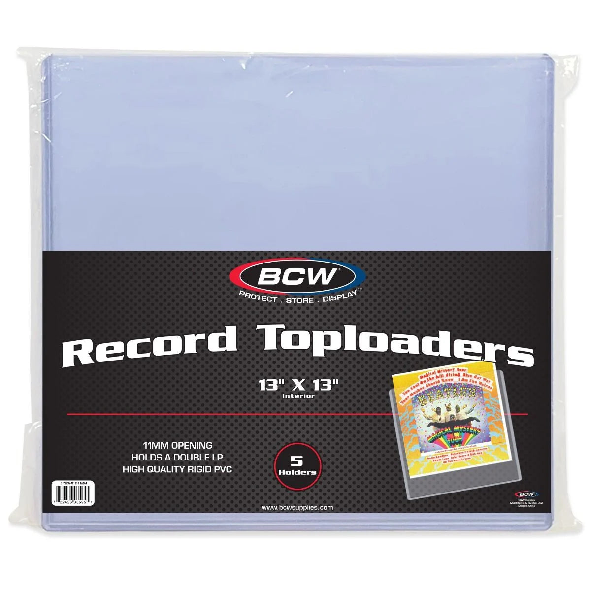 12-Inch Record Topload Holder - 11MM 5 Pack