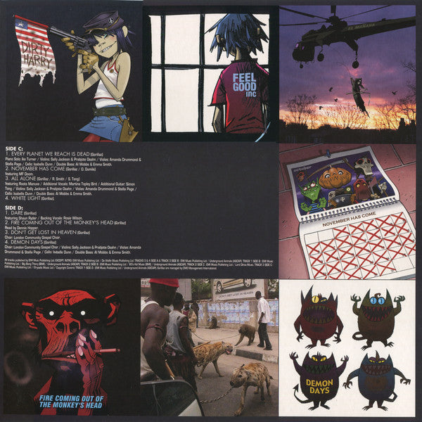 Gorillaz : Demon Days (2xLP, Album, Club, RE, RM, Red)