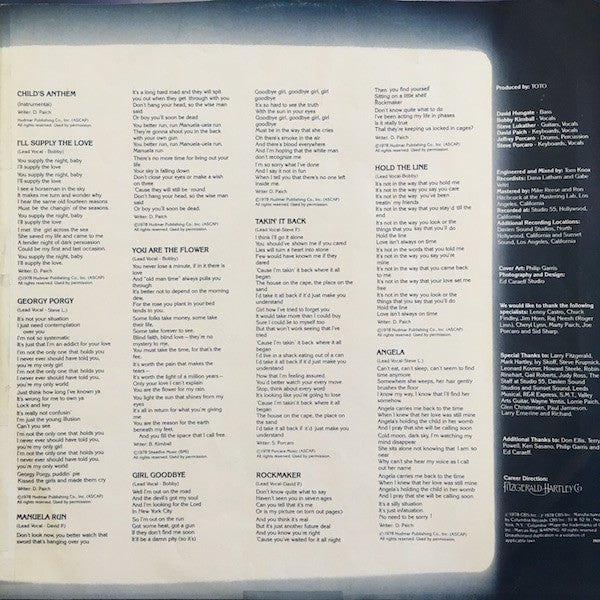 Toto : Toto (LP, Album, San)