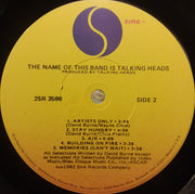 Talking Heads : The Name Of This Band Is Talking Heads (2xLP, Album, Los)