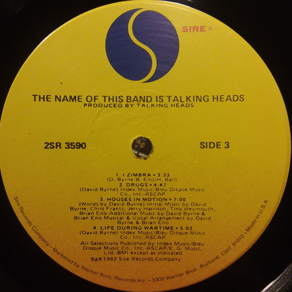 Talking Heads : The Name Of This Band Is Talking Heads (2xLP, Album, Los)