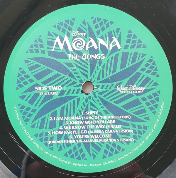 Lin-Manuel Miranda, Opetaia Foa'i And Mark Mancina : Moana The Songs (LP)