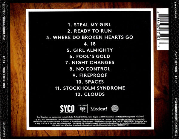 One Direction : FOUR (CD, Album)