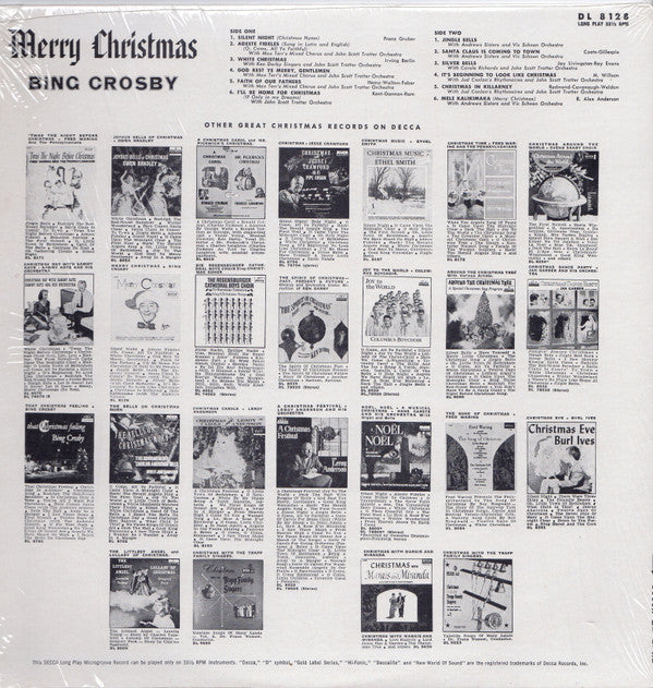 Bing Crosby : Merry Christmas (LP, Album, Mono, RE, Pin)