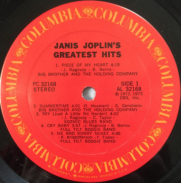 Janis Joplin : Janis Joplin's Greatest Hits (LP, Comp, RE, Ter)