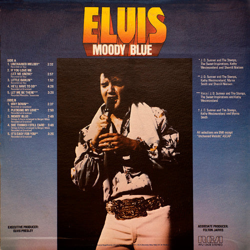 Elvis* : Moody Blue (LP, Album, Blu)