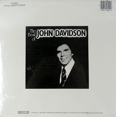 John Davidson : The Best Of John Davidson (LP, Comp)