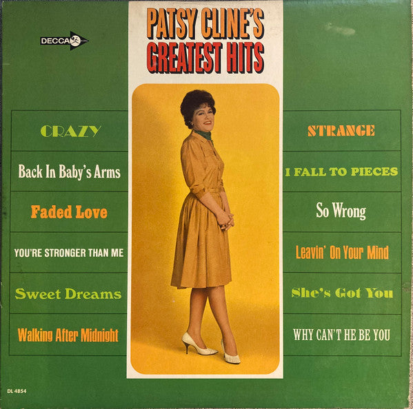 Patsy Cline : Patsy Cline's Greatest Hits (LP, Comp, Mono, Pin)