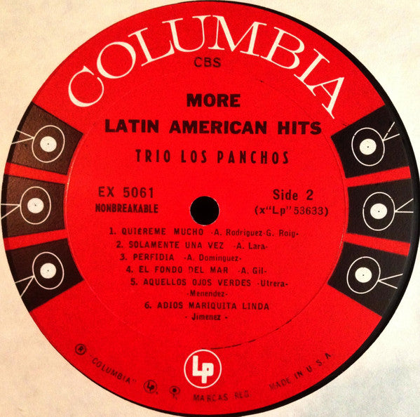 Trio Los Panchos : Trio Los Panchos Y Sus Canciones Favoritas (LP, Comp, Mono)