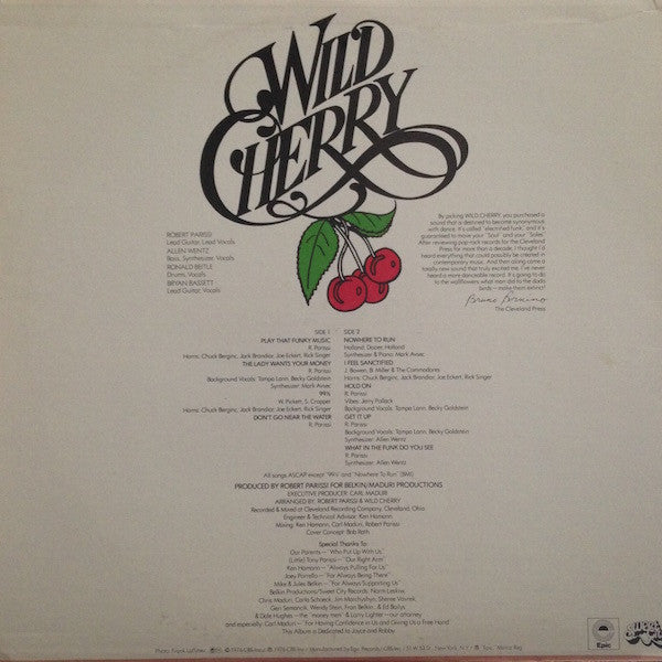 Wild Cherry : Wild Cherry (LP, Album, San)