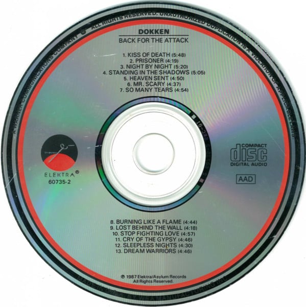 Dokken : Back For The Attack (CD, Album)