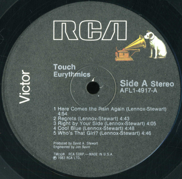 Eurythmics : Touch (LP, Album, Ind)
