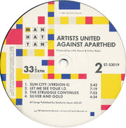 Artists United Against Apartheid : Sun City (LP, Album)