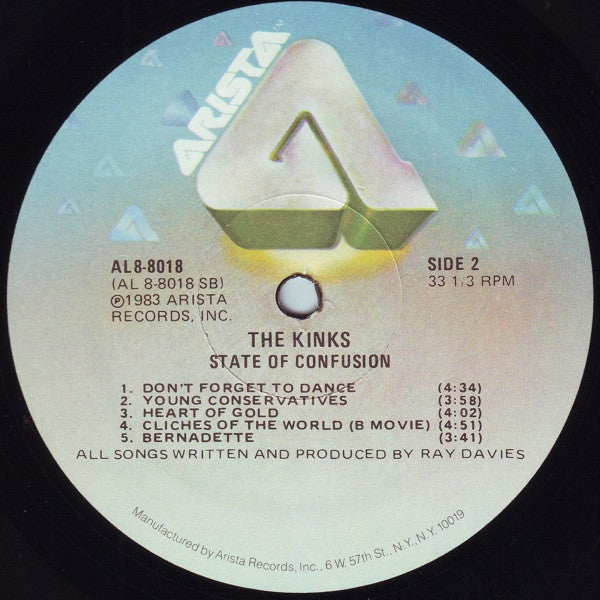 The Kinks : State Of Confusion (LP, Album, EMW)