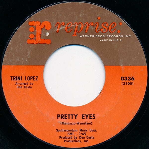 Trini Lopez : Lemon Tree / Pretty Eyes (7", Single, Styrene, San)