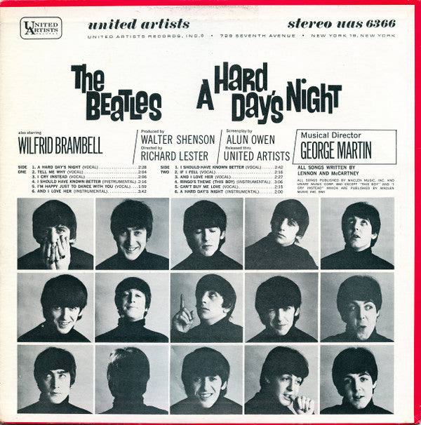 The Beatles : A Hard Day's Night (Original Motion Picture Sound Track) (LP, Album)