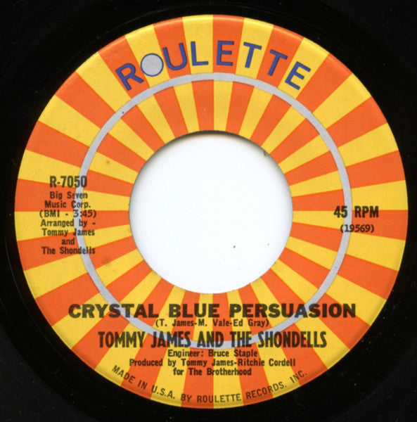 Tommy James And The Shondells* : Crystal Blue Persuasion (7", Single, Hol)