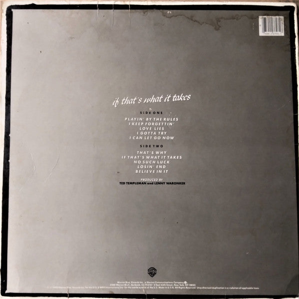 Michael McDonald : If That's What It Takes (LP, Album, Win)
