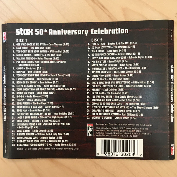 Various : Stax 50th Anniversary Celebration (2xCD, Comp, RM)