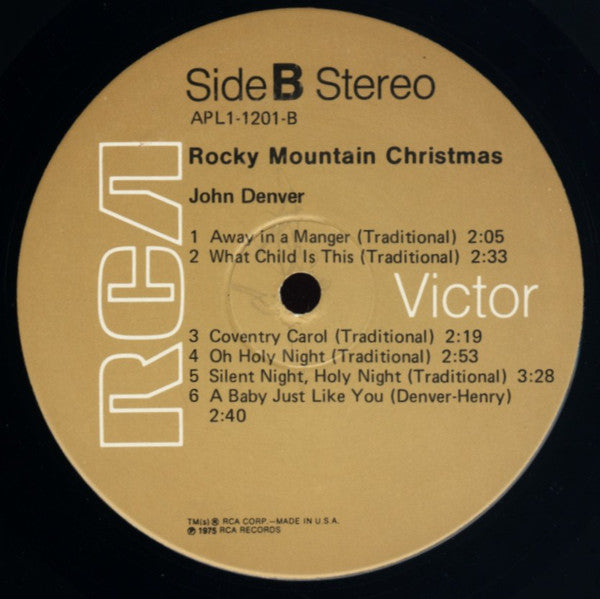 John Denver : Rocky Mountain Christmas (LP, Album, Gat)