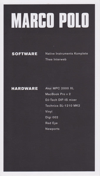 Marco Polo (3) : Baker's Dozen (LP, Album, Ltd, Num, TP, W/Lbl + Flexi, 7", S/Side)