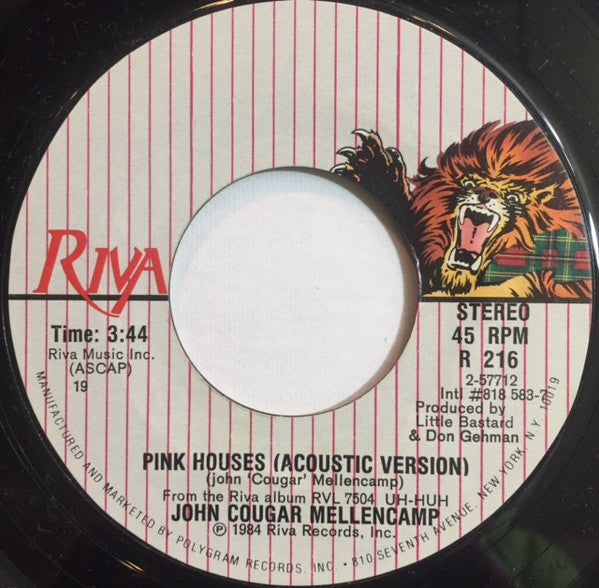John Cougar Mellencamp : Authority Song (7", Styrene, Bes)