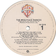 The Who : Face Dances (LP, Album, Spe)