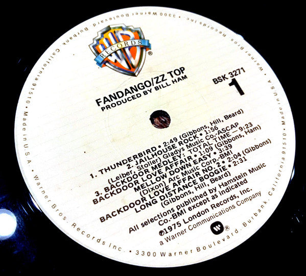 ZZ Top : Fandango! (LP, Album, RE, Los)