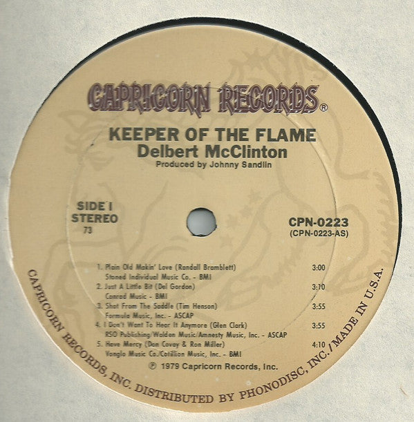 Delbert McClinton : Keeper Of The Flame (LP, Album, 73 )
