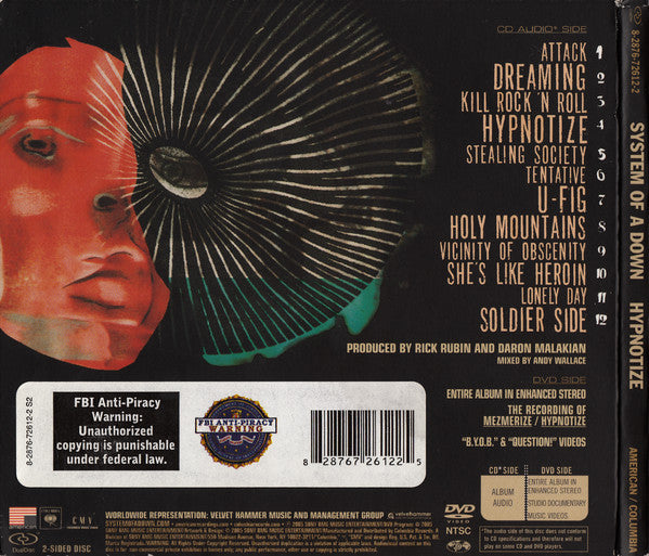 System Of A Down : Hypnotize (Hybrid, DualDisc, Album, NTSC, Dig)