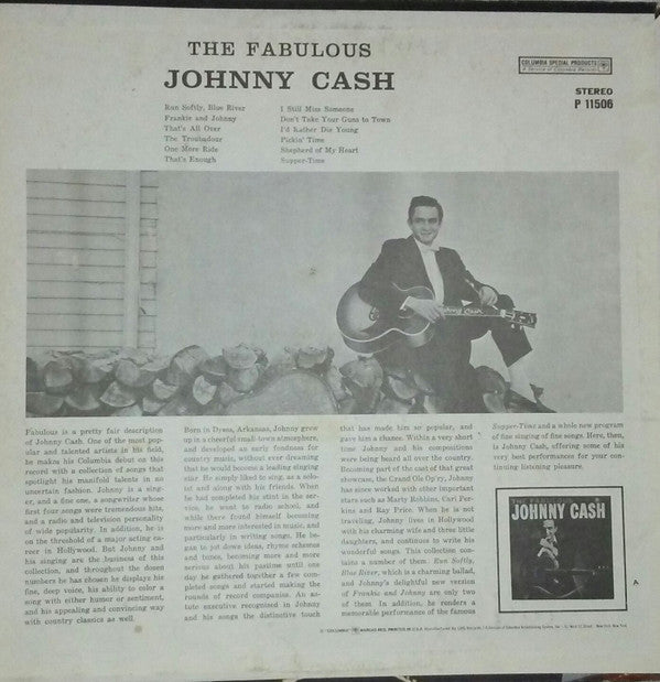 Johnny Cash : The Fabulous Johnny Cash (LP, Album, RE, Pit)