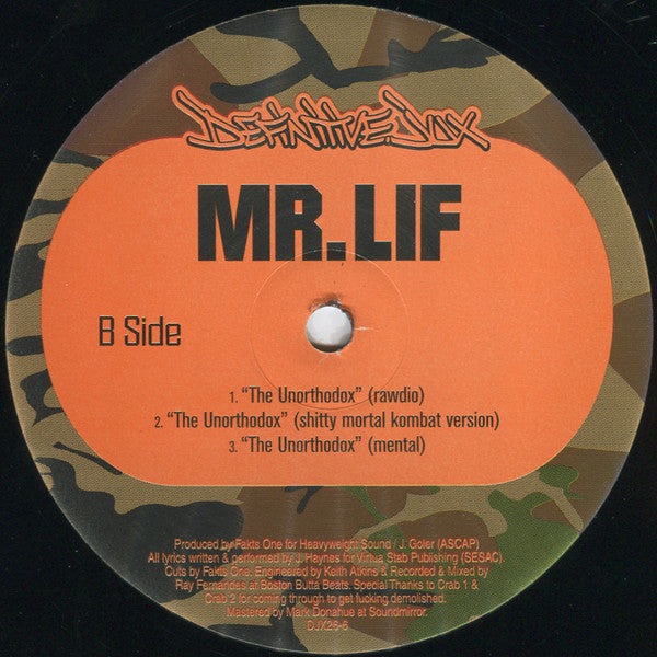Mr. Lif : Home Of The Brave b/w The Unorthodox (12")