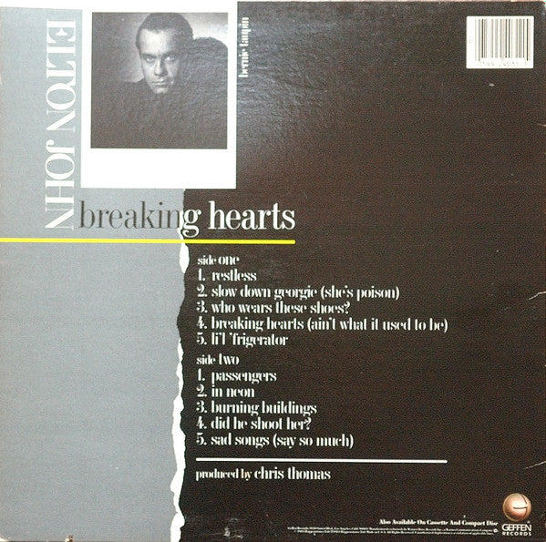 Elton John : Breaking Hearts (LP, Album, All)