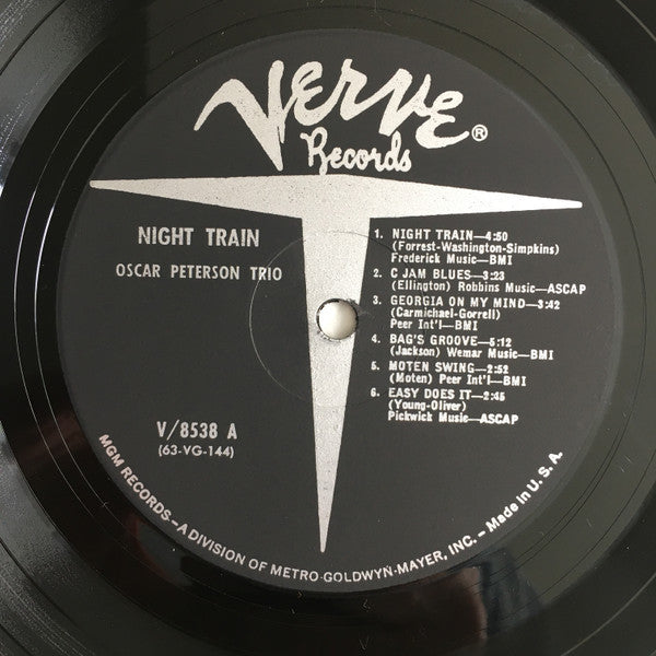 The Oscar Peterson Trio : Night Train (LP, Album, Mono, MGM)