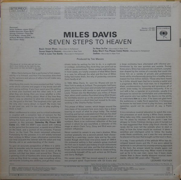 Miles Davis : Seven Steps To Heaven (LP, Album)