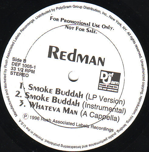 Redman : Whateva Man (12", Promo)