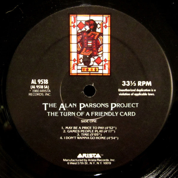 The Alan Parsons Project : The Turn Of A Friendly Card (LP, Album, Hub)