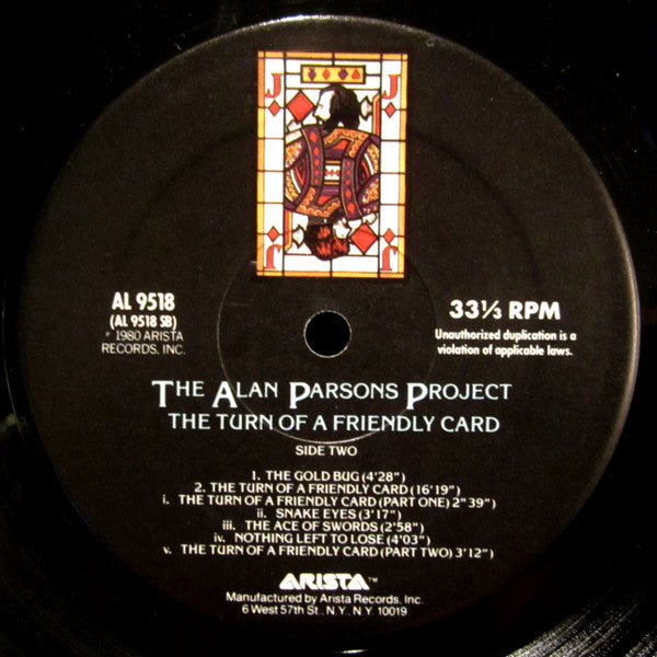 The Alan Parsons Project : The Turn Of A Friendly Card (LP, Album, Hub)