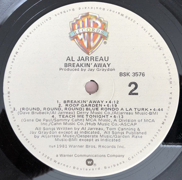 Al Jarreau : Breakin' Away (LP, Album)