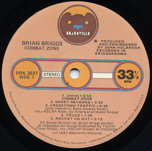 Brian Briggs : Combat Zone (LP, Album, Los)