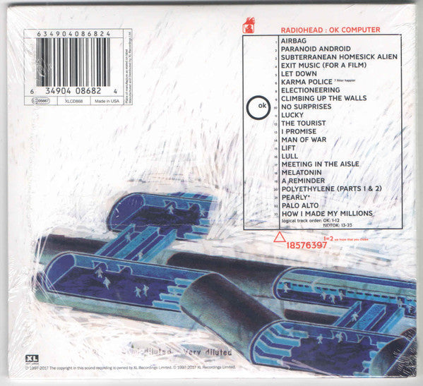 Radiohead : OK Computer OKNOTOK 1997 2017 (CD, Album, RE + CD, Comp + RM, Gat)