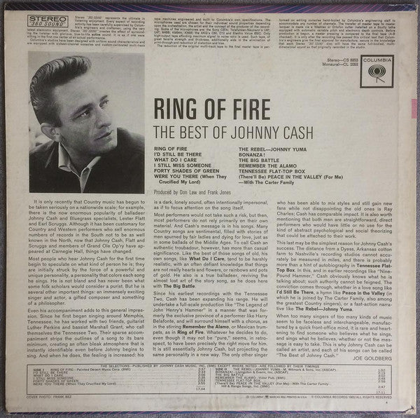 Johnny Cash : Ring Of Fire The Best Of Johnny Cash (LP, Comp, Ter)