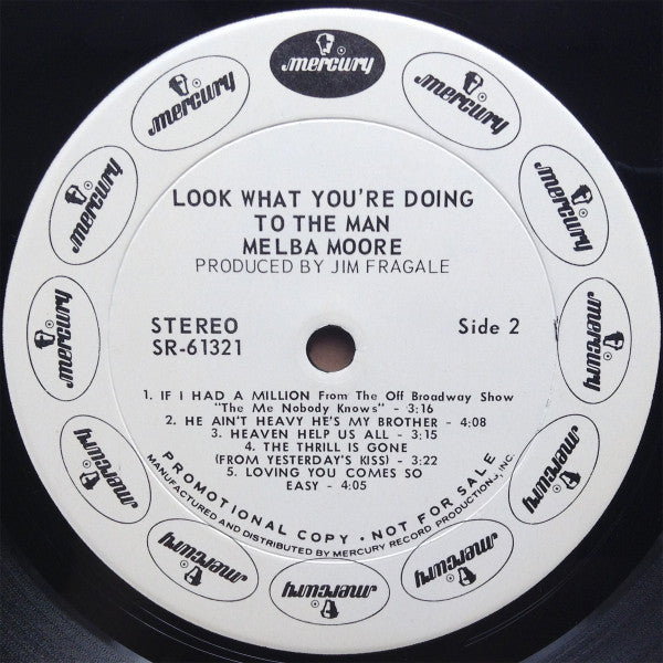 Melba Moore : Look What You're Doing To The Man (LP, Album, Promo)