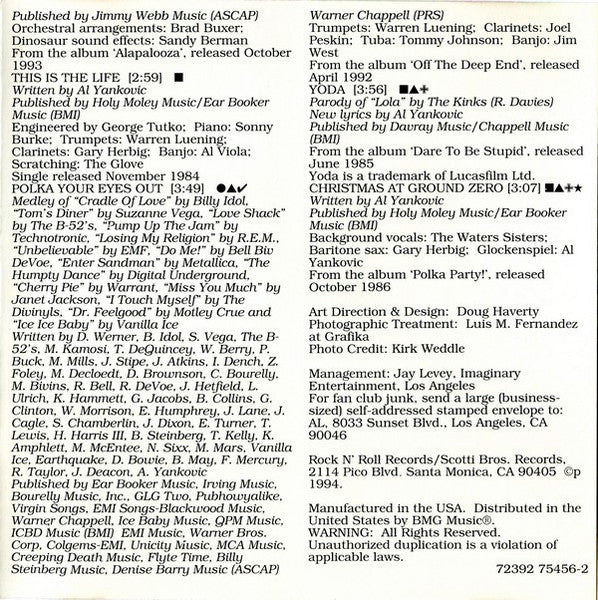 "Weird Al" Yankovic : Greatest Hits Volume II (CD, Comp, RE)