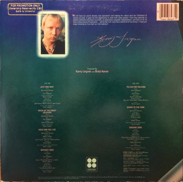 Kerry Livgren : Seeds Of Change (LP, Album, Pit)